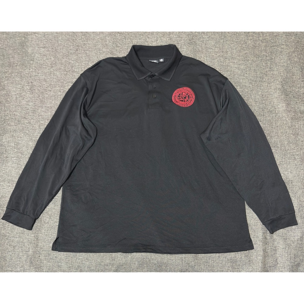 Akwa Mens 2XL Long Sleeve Polo Shirt International Brotherhood Boilermakers